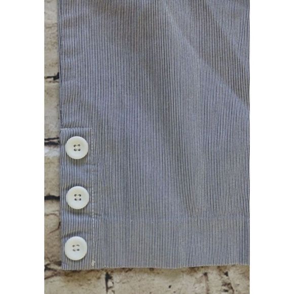 Rafaella Women's Pants Size 8 Seeer Sucker Capri  Black White stripes stretch - Picture 4 of 7